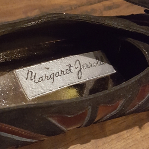 Margaret Jerrold - Metallic‎ Suede Bow Cut Out Loafers - Picture 6 of 7